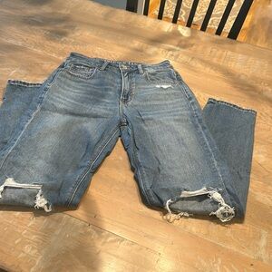 American Eagle Blue Ripped Jeans Size 0